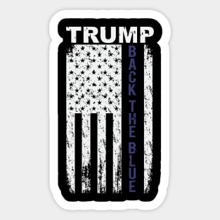 Trump Back The Blue Sticker